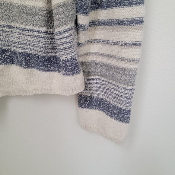 Lira Large Pullover Knit Sweater Hoodie Beachy Coastal Lounge Cotton Fisherman‎ - Picture 12 of 15